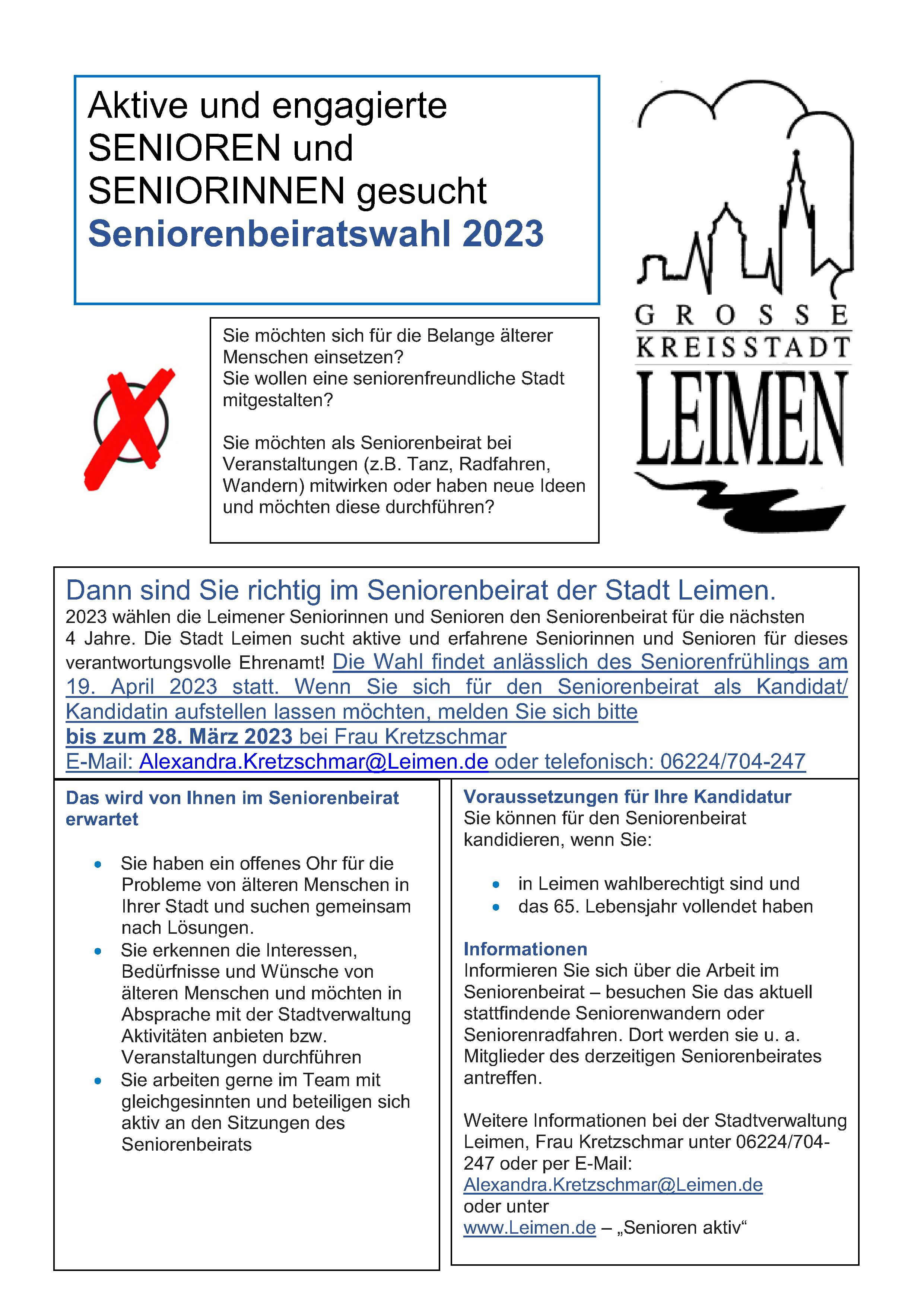  Seniorenbeiratswahl 2023 